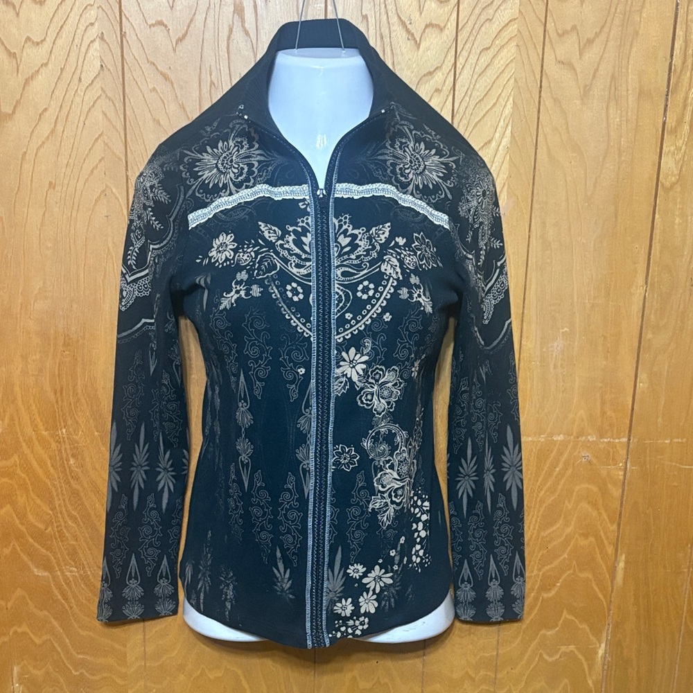 Women's Black Patterned Jacket